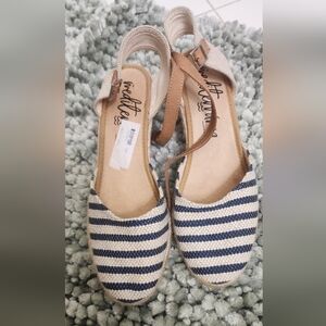 Striped Espadrille Sandals